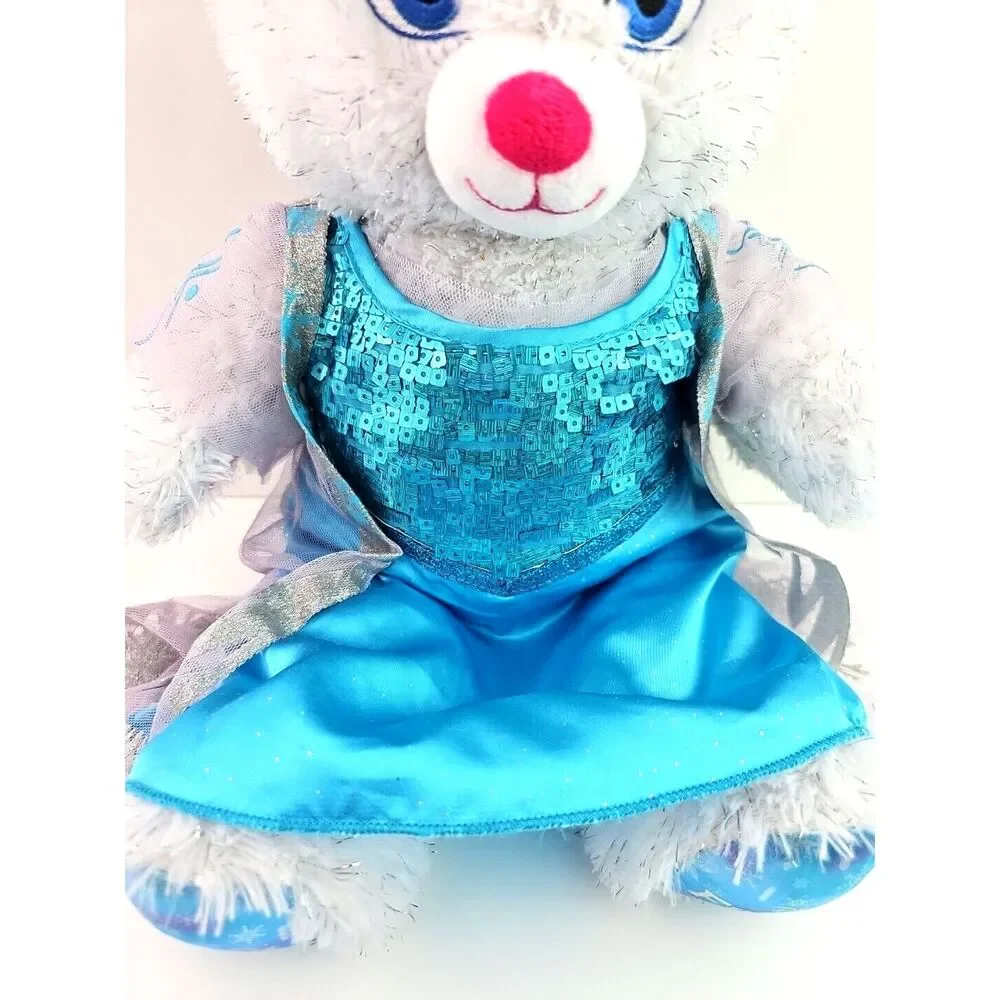 Build a Bear Disney Frozen Elsa with Blue Dress Sparkles Stuffed Animal 16 inch